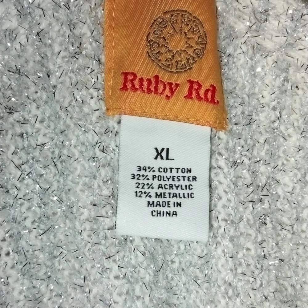 Ruby Rd. Metallic Silver Sweater - Picture 5 of 6